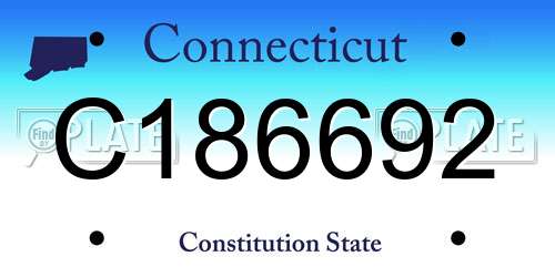 C186692 Connecticut License Plate