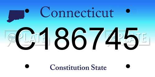 C186745 Connecticut License Plate