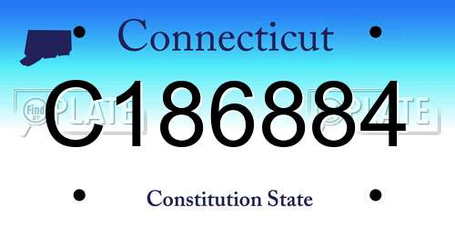C186884 Connecticut License Plate