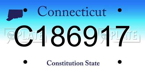 C186917 Connecticut License Plate