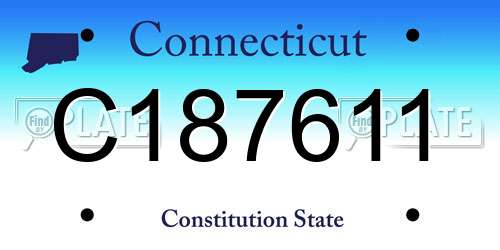 C187611 Connecticut License Plate