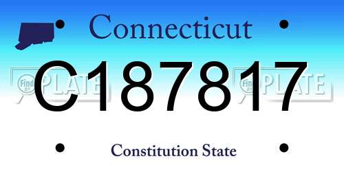 C187817 Connecticut License Plate