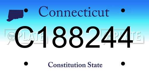 C188244 Connecticut License Plate