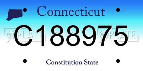 C188975 Connecticut License Plate