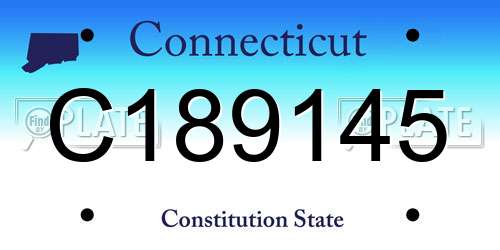 C189145 Connecticut License Plate
