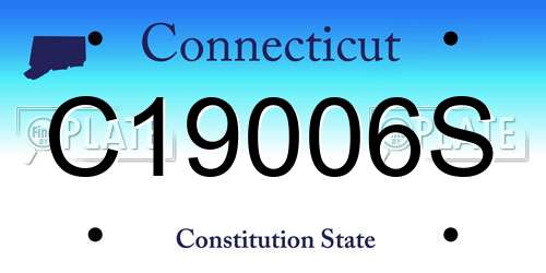 C19006S Connecticut License Plate