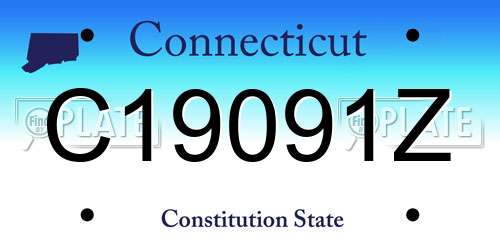 C19091Z Connecticut License Plate