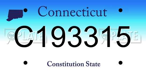C193315 Connecticut License Plate