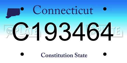 C193464 Connecticut License Plate