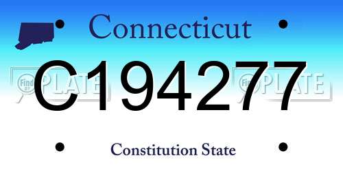 C194277 Connecticut License Plate