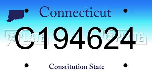 C194624 Connecticut License Plate