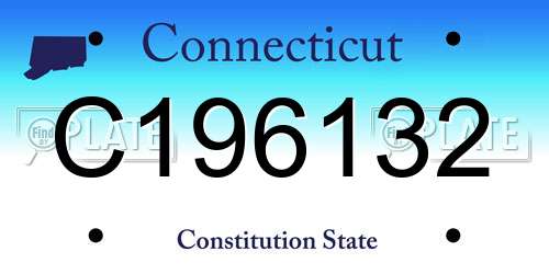 C196132 Connecticut License Plate