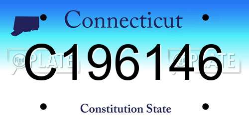 C196146 Connecticut License Plate