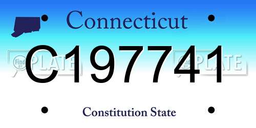 C197741 Connecticut License Plate