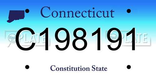 C198191 Connecticut License Plate