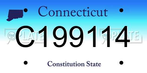 C199114 Connecticut License Plate