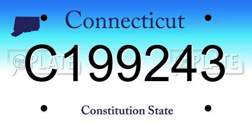 C199243 Connecticut License Plate