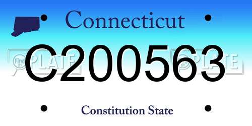 C200563 Connecticut License Plate