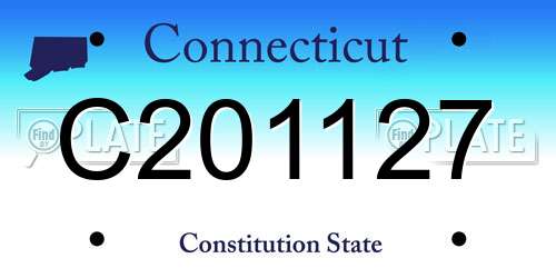 C201127 Connecticut License Plate