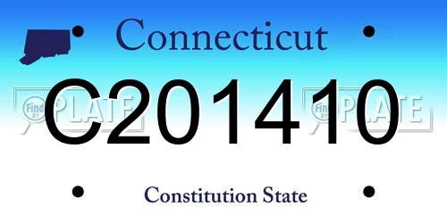 C201410 Connecticut License Plate