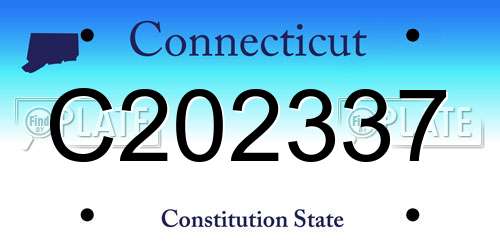 C202337 Connecticut License Plate