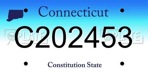 C202453 Connecticut License Plate