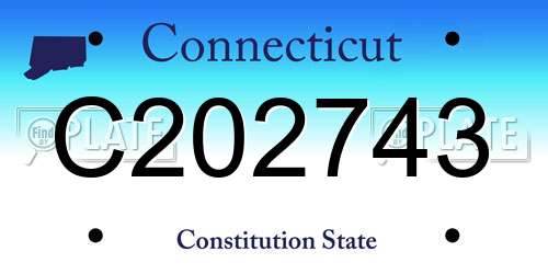 C202743 Connecticut License Plate