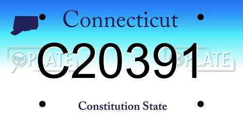 C20391 Connecticut License Plate