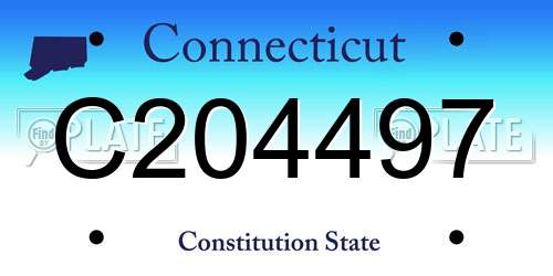 C204497 Connecticut License Plate