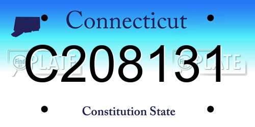 C208131 Connecticut License Plate