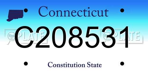 C208531 Connecticut License Plate