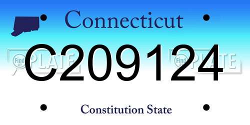 C209124 Connecticut License Plate