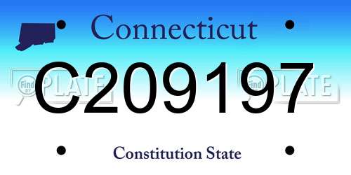 C209197 Connecticut License Plate