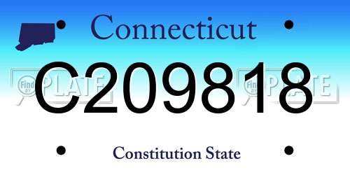 C209818 Connecticut License Plate
