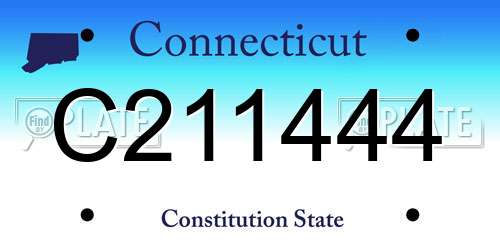 C211444 Connecticut License Plate