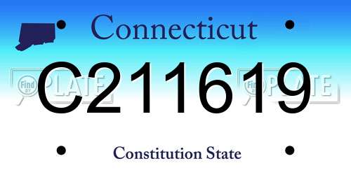 C211619 Connecticut License Plate