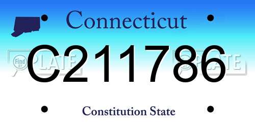 C211786 Connecticut License Plate