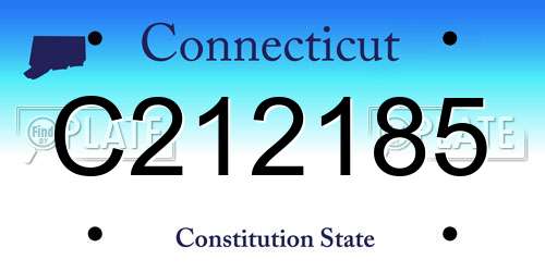 C212185 Connecticut License Plate