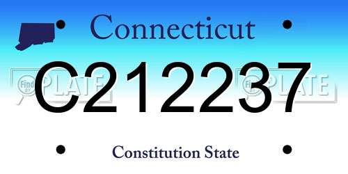 C212237 Connecticut License Plate
