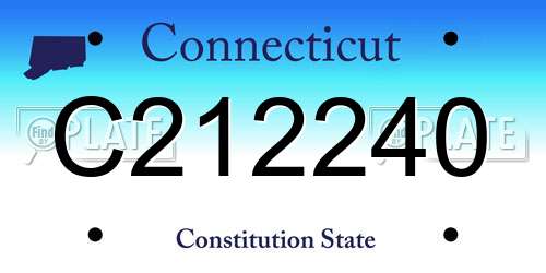 C212240 Connecticut License Plate