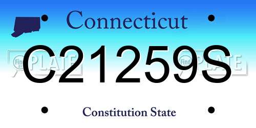 C21259S Connecticut License Plate