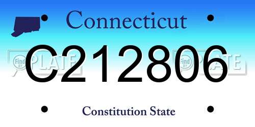 C212806 Connecticut License Plate
