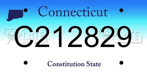 C212829 Connecticut License Plate