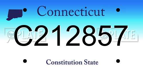 C212857 Connecticut License Plate