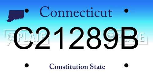 C21289B Connecticut License Plate