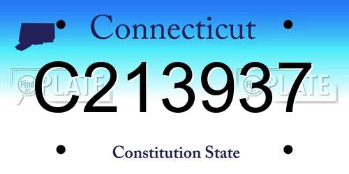 C213937 Connecticut License Plate