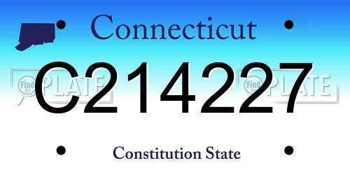 C214227 Connecticut License Plate