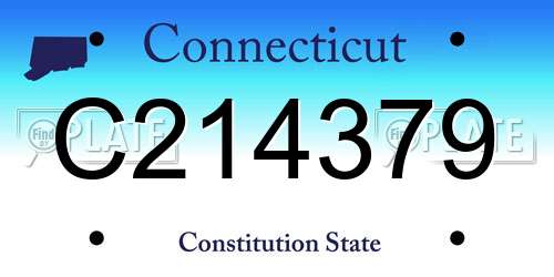 C214379 Connecticut License Plate