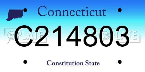 C214803 Connecticut License Plate