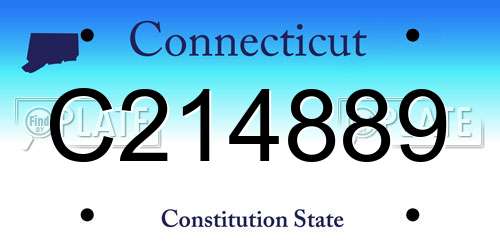 C214889 Connecticut License Plate
